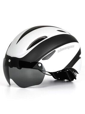 Adult Bike Helmet Adjustable Lightweight Cycling Helmet Magnetic Goggles